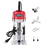 BriSunshine 800W Electric Wood Trimmer Router,Handheld Compact Palm Router for Woodworking...