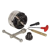 VINWOX SCK4-3.75 Wood Lathe Gear Chuck Key Chuck, with 1"x8TPI Thread & 3/4"x16TPI Adapter, 3 Years...