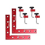 90 Degree Positioning Squares, Woodworking Carpenter Tool Right Angle Clamps for Picture Frame Box...