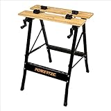 POWERTEC MT4006 Deluxe Bamboo Workbench Top | Portable Project Center and Vise Tool w/4 Bench Dogs