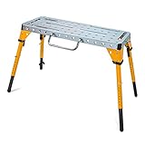 Dewalt Adjustable Height Portable Steel Welding Table and Work Bench, 18 x 46-inch Tabletop, Folding...