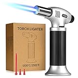 Gibot Butane Torch,Kitchen Torch Cooking Torch Creme Brulee Torch, Refillable Adjustable Flame...