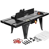 XtremepowerUS Deluxe Bench Top Aluminum Electric Router Table Wood Working On/Off Swtich Craft DIY...