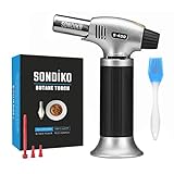Sondiko Butane Torch, Refillable Kitchen Torch Lighter, Fit All Butane Tanks Blow Torch with Safety...