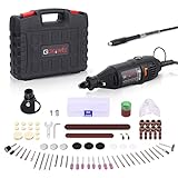 GOXAWEE Rotary Tool Kit with MultiPro Keyless Chuck and Flex Shaft -140pcs Accessories Variable...