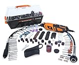 WEN 23190 1.3-Amp Variable Speed Steady-Grip Rotary Tool with 190-Piece Accessory Kit, Flex Shaft,...