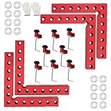 Winkoox 4 Pack 90 Degree Positioning Clamping Square 5.5'x5.5', Right Angle Clamps, 90 Degree Clamps...