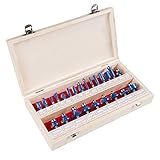 Stalwart - RBS024 Router Bit Set- 24 Piece Kit with ¼” Shank and Wood Storage Case By...