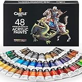 Castle Art Supplies 48 x 22ml Acrylic Paint Set | All-inclusive Set for Beginners, Adult Artists |...