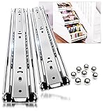 YENUO Heavy Duty Drawer Slides Full Extension Side Mount 14 16 18 20 22 24 26 28 30 32 34 36 40 Inch...