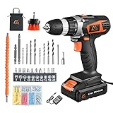 MAIBERG Cordless Drill, Electric Power Screw Gun Set with 20V 2Ah Battery, 26 Accessories, 300 In-lb...