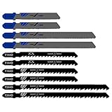 CESFONJER 10 Piece Jigsaw Blades Set with Storage Tube. Jigsaw Blade for Cutting Optimized for...