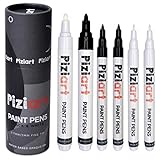 piziart black and white Acrylic Paint Pens for Rock Painting, Stone, Glass, Ceramic, Wood, Canvas,...