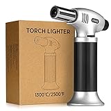 Gibot Butane Torch,Kitchen Torch Cooking Torch Creme Brulee Torch, Refillable Adjustable Flame...